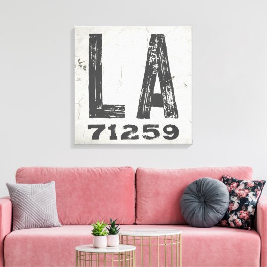 ファームハウス素朴州ジップコードルイジアナ キャンバスプリント (インサイチュ (リビング))