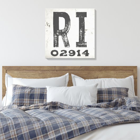 ファームハウス素朴州ジップコードロードアイランド キャンバスプリント (インサイチュ (寝室))