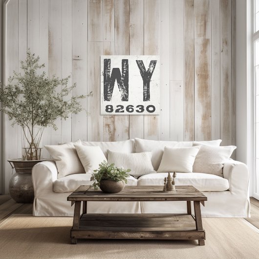 ファームハウス素朴州ジップコードワイオミング キャンバスプリント