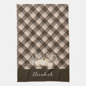 ファームハウス素朴感謝祭ディナー キッチンタオル (縦)