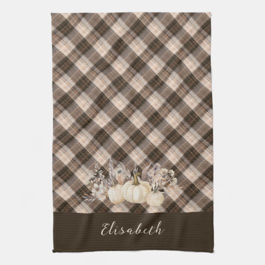 ファームハウス素朴感謝祭ディナー キッチンタオル (縦)