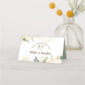 ファームハウス素朴新予約結婚席 プレイスカード (裏面)