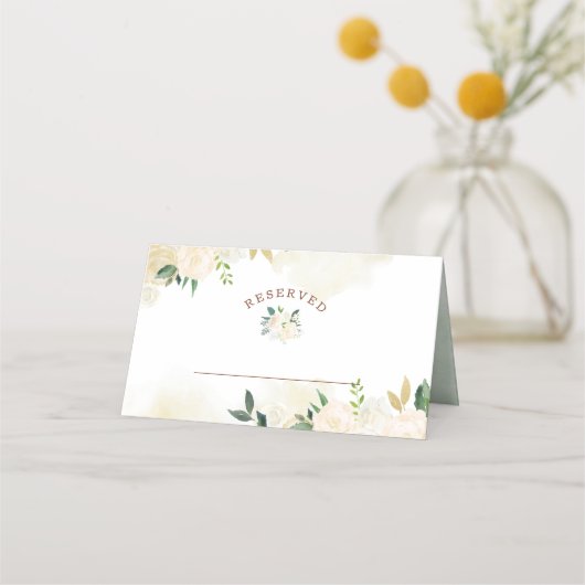 ファームハウス素朴新予約結婚席 プレイスカード (正面)