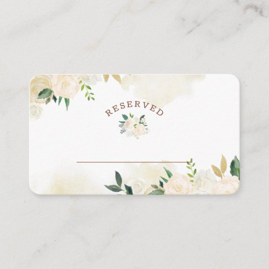 ファームハウス素朴新予約結婚席 プレイスカード (正面)