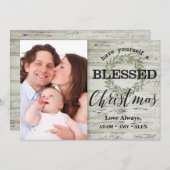 ファームハウス賛美クリスマスシープラップリースカード シーズンカード (正面/裏面)