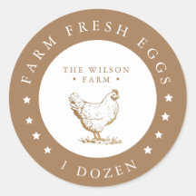 ファームハウス金ゴールドスターエッグカートンステッカー