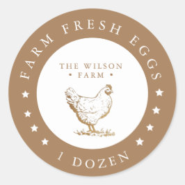ファームハウス金ゴールドスターエッグカートンステッカー ラウンドシール
