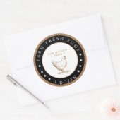 ファームハウス金ゴールドスターズエッグカートンステッカー ラウンドシール (封筒)