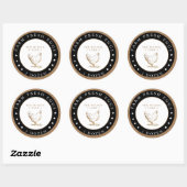 ファームハウス金ゴールドスターズエッグカートンステッカー ラウンドシール (シート)