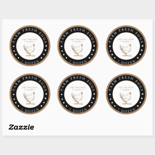 ファームハウス金ゴールドスターズエッグカートンステッカー ラウンドシール (シート)