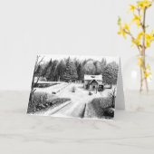 ファームハウス鉛筆スケッチグリーティングカ空白のード カード (黄色い花)