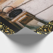 ファームハウス アンティーク ヴィンテージ ランタン ラスティック ウッド ギフト ラッピングペーパー (角)