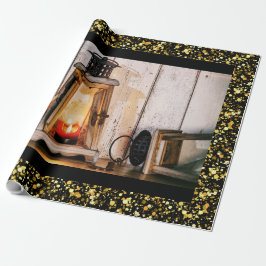 ファームハウス アンティーク ヴィンテージ ランタン ラスティック ウッド ギフト ラッピングペーパー