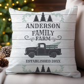 ファームハウス クリスマス ツリー ファミリー ファーム パーソナライズド クッション