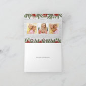 ファームハウス クリスマス フォト ホリデー 折りたたみ カード (内部)