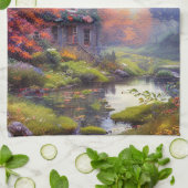 ファームハウス/ストリーム/ウッズ/絵画s キッチンタオル (折り畳み)