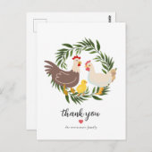 ファームハウス チック ベイビー シャワー ポストカード (正面/裏面)