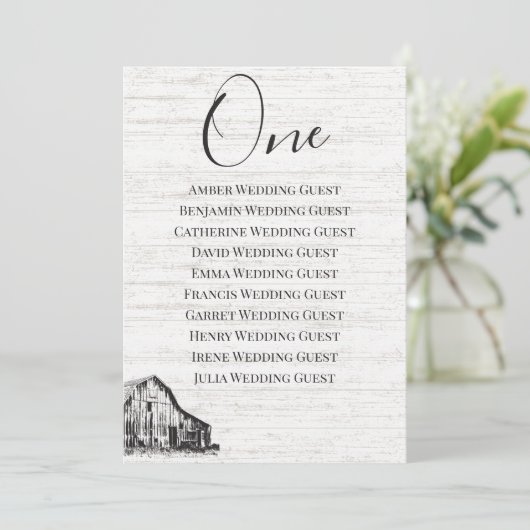 ファームハウス テーブル シーティング カード (スタンド正面)