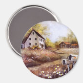 ファームハウス&バーンファームカントリー素朴マグネット マグネット (正面/裏面)