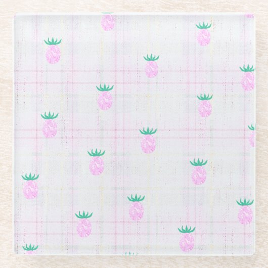 ファームハウス パイナップル オアシス ガラスコースター (正面)