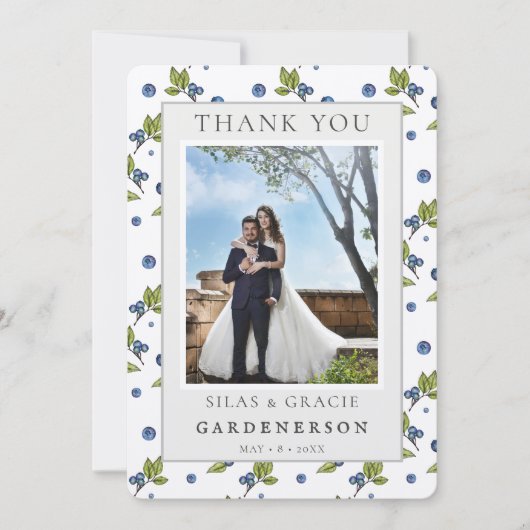 ファームハウス ブルーベリー ウェディング サンクス 招待状 (正面)