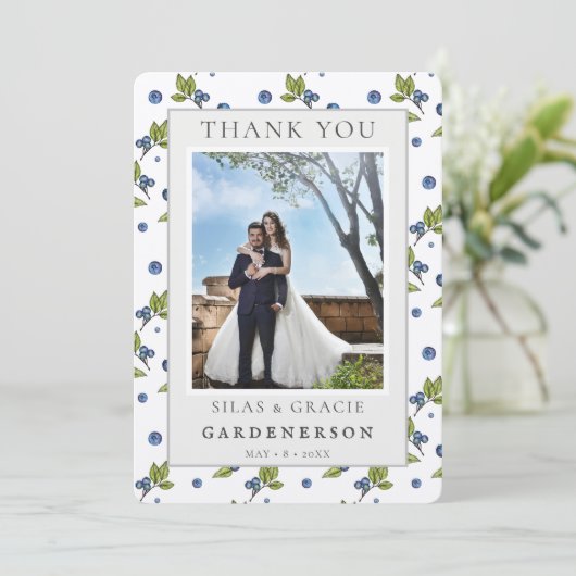 ファームハウス ブルーベリー ウェディング サンクス 招待状 (スタンド正面)