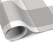 ファームハウス ラスティック グレー & ホワイト バッファロー プライド スクエア ラッピングペーパー (ロールコーナー)