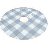 ファームハウス ラスティック ブルー グレー バッファロー プライド スクエア ブラッシュドポリエステルツリースカート (アングル)