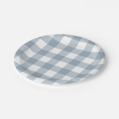 ファームハウス ラスティック ブルー グレー バッファロー プライド スクエア ペーパープレート (アングル)
