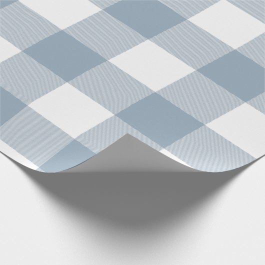 ファームハウス ラスティック ブルー グレー バッファロー プライド スクエア ラッピングペーパー (角)