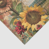 ファームハウス ヴィンテージ ラスティック ヒマワリ デコパージュ 薄葉紙 (詳細)