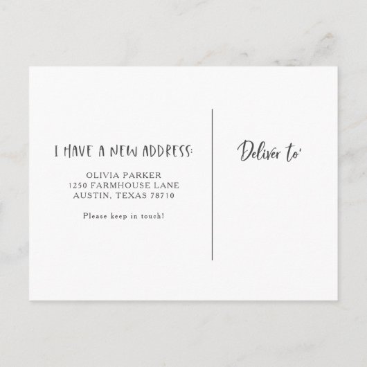 ファームハウス | 住所変更 案内ポストカード (裏面)