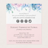 ファームハエレガントウス水カラーフローラサンキューカード (内部フラット)