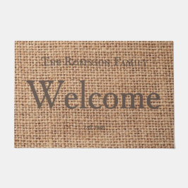 ファームハカスタムウスモダン文字スタイリッシュバーラップファミリー ドアマット