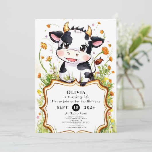 ファームハシンプルウス誕生日 招待状 (スタンド正面)