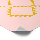 ファームハスタイリッシュウス幾何赤面ピンク ポスター (角)