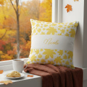 ファームハパーソナライズされたウスイエロー紅葉 クッション