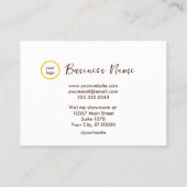 ファームハパーソナライズされたウスサンデイジー 名刺 (裏面)