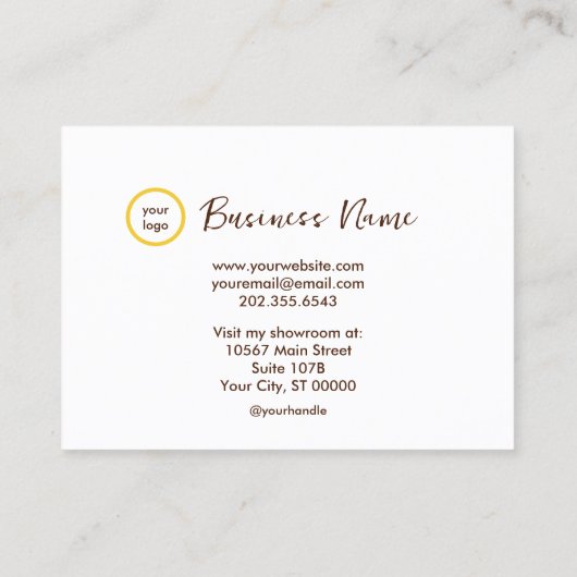 ファームハパーソナライズされたウスサンデイジー 名刺 (裏面)