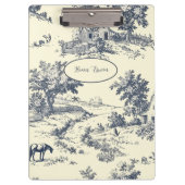 ファームハパーソナライズされたウスフランスのブルートイレデジュイ クリップボード (正面)