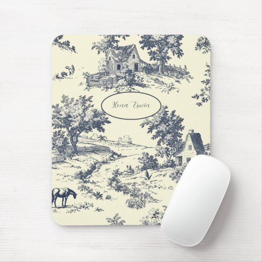 ファームハパーソナライズされたウスフランスのブルートイレデジュイ マウスパッド (マウス)