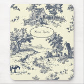 ファームハパーソナライズされたウスフランスのブルートイレデジュイ マウスパッド (正面)