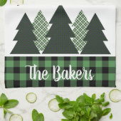 ファームハパーソナライズされたウスプライドクリスマスツリー キッチンタオル (折り畳み)