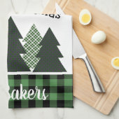 ファームハパーソナライズされたウスプライドクリスマスツリー キッチンタオル (四つ折り)