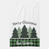 ファームハパーソナライズされたウスプライドクリスマスツリー キッチンタオル (縦)
