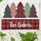 ファームハパーソナライズされたウスプライドクリスマスツリー キッチンタオル (折り畳み)