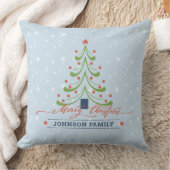 ファームハパーソナライズされたウスモダンクリスマスツリースロー クッション (ブランケット)