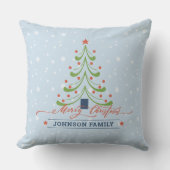 ファームハパーソナライズされたウスモダンクリスマスツリースロー クッション (正面)