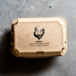 ファームハパーソナライズされたウス生卵カートン ラバースタンプ
