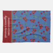 ファームハパーソナライズされたウス素朴トマト キッチンタオル (横)